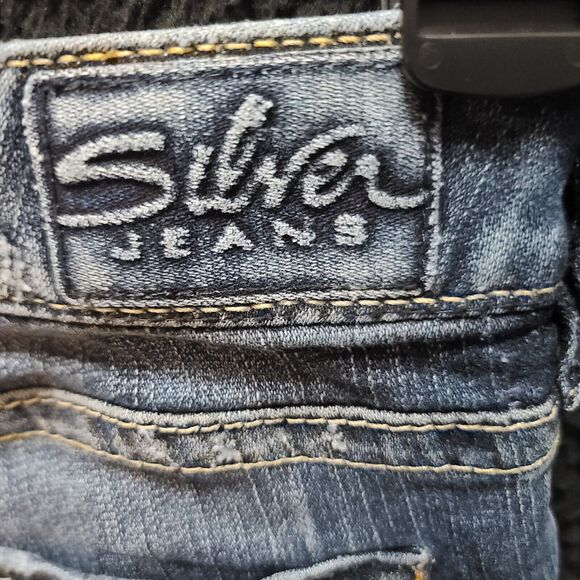 Silver Jeans Womens Jeans Blue Size 27/33 Cotton Blend Aiko Button Zip Closure - Picture 11 of 12